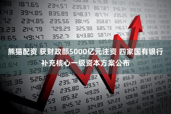 熊猫配资 获财政部5000亿元注资 四家国有银行补充核心一级资本方案公布