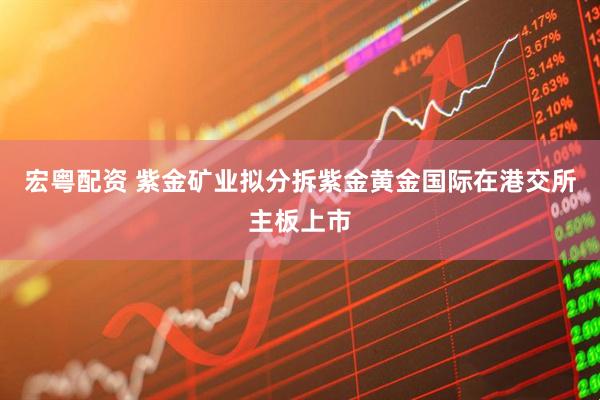 宏粤配资 紫金矿业拟分拆紫金黄金国际在港交所主板上市