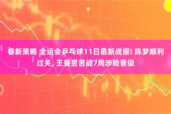 睿新策略 全运会乒乓球11日最新战报! 陈梦顺利过关, 王曼昱苦战7局涉险晋级